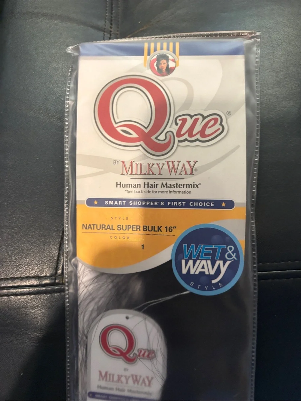 Que Wet & Wavy Natural Super Bulk Hair - Black
